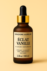 Éclat Vanille | 100ml Luxury Body Oil | Nourishing, Non - Greasy, Fast - Absorbing, Long - lasting Fragrance | Self - Care & Skincare Gift | GRADORE AUREUM